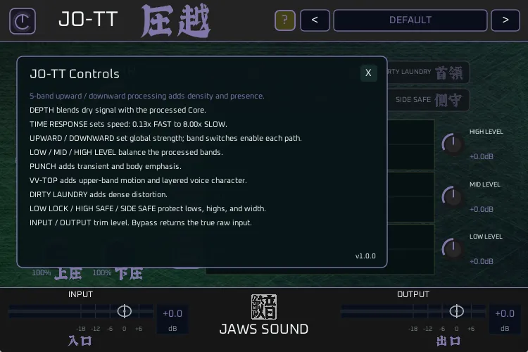 JO-TT — Guide